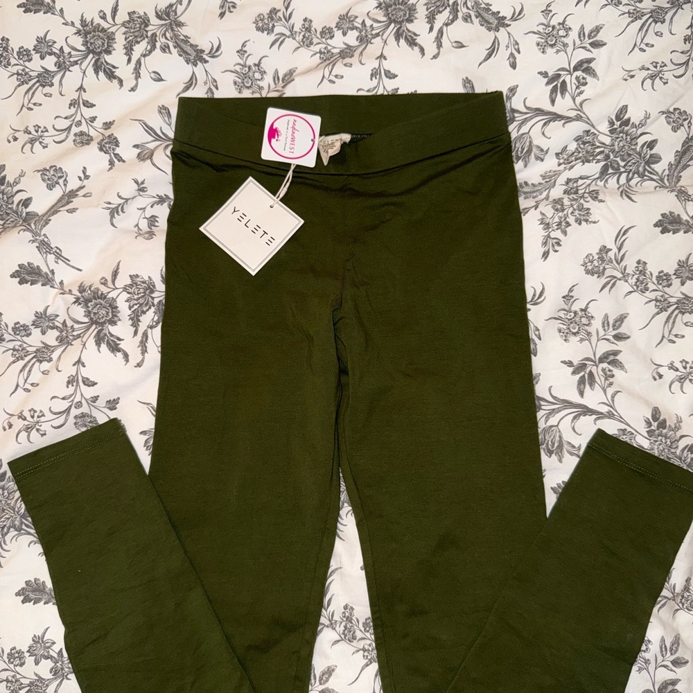 Yelete Kids Dark Green Leggings